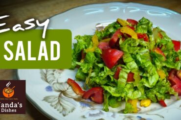 Healthy vegetable salad recipe | Healthy Salad recipe without onion | Quick and easy Lettuce Salad |
