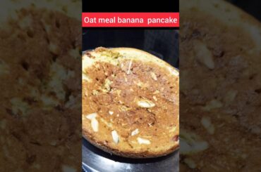 Fluffy Banana Oats Pancake|Gluten free healthy breakfast Recipe #Shorts #shortsviral