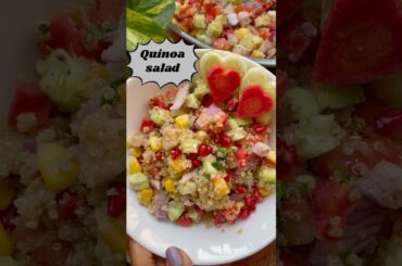 This Mediterranean quinoa salad is healthy, tasty and easy to make!    #shorts #food #weightlossdiet