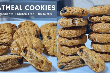 4 Ingredients Healthy Oatmeal Cookies | No Flour, No Butter | Air Fryer Recipe | Weight Loss Snack!