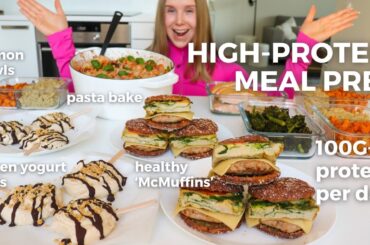Healthy & Delicious Meal Prep | 100G+ Protein Per Day! Healthy ‘McMuffins’, Frozen Yogurt, Pasta...