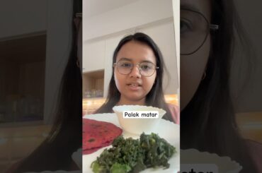 Healthy lunch recipe - Beetroot paratha, Palak matar sabji & Curd | Recipe of Palak matar #spinach