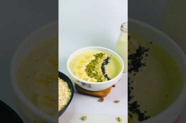 Smoothie Bowl for Weight Loss ASMR | Oats Smoothie #recipe #shorts  #asmrcooking #smoothie