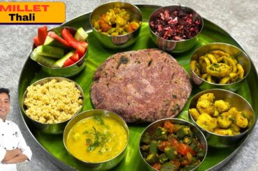 Millet Recipes |  Millet No 1 Lunch Thali | Healthy Thali  |  Chef Sahajan