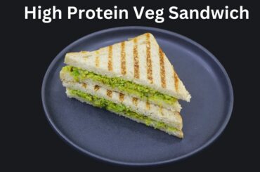 High Protein Veg Sandwich Recipe - Matar Sandwich | Skinny Recipes