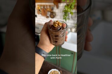 Most healthy Chocolate walnut & avocado mousse recipe!! Healthier with Parth #shorts