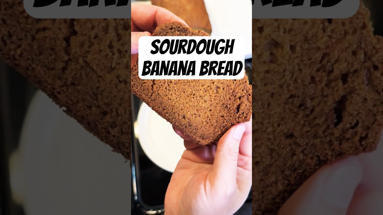 Sourdough Banana Bread #shorts Sourdough Banana Bread #shorts