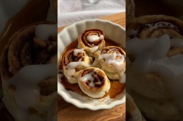 Healthy Air Fryer Cinnamon Rolls | Quick & Easy Low-Calorie Dessert Recipe#recipe#foodie