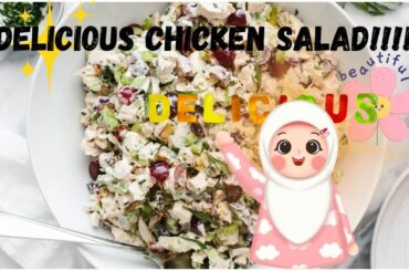 Easy to make Yummy and Delicious ''Chicken salad'!! Healthy and Stomach filling Chicken Salad!!