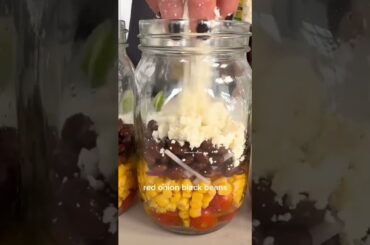 How To Make Black Bean Salad In  A Jar    #easyrecipe #healthy #salad  #saladrecipe
