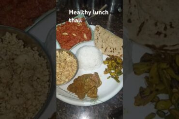 Today healthy lunch thali #newshorts #food #cooking #recipe #julikakitchen #trending #shortsvideo