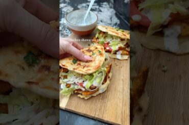 chicken shawarma garlic flatbreads #lunchrecipe #easyrecipe #healthy #highprotein #chickenrecipe