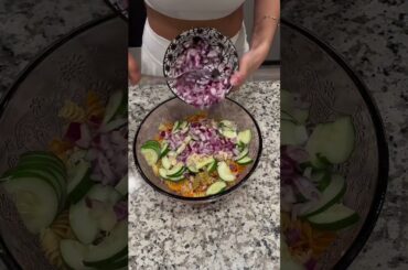 Healthy pasta salad #salad#pasta#dinner