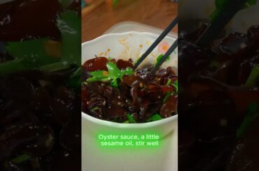 Low-Calorie, Delicious, and Fat-Burning Black Fungus Salad #shorts #shortvideo