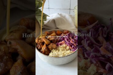 Hot Honey Chicken Bowls with Quinoa & Sweet Potatoes (Sweetgreen Dupe) #healthyrecipes #mealprep