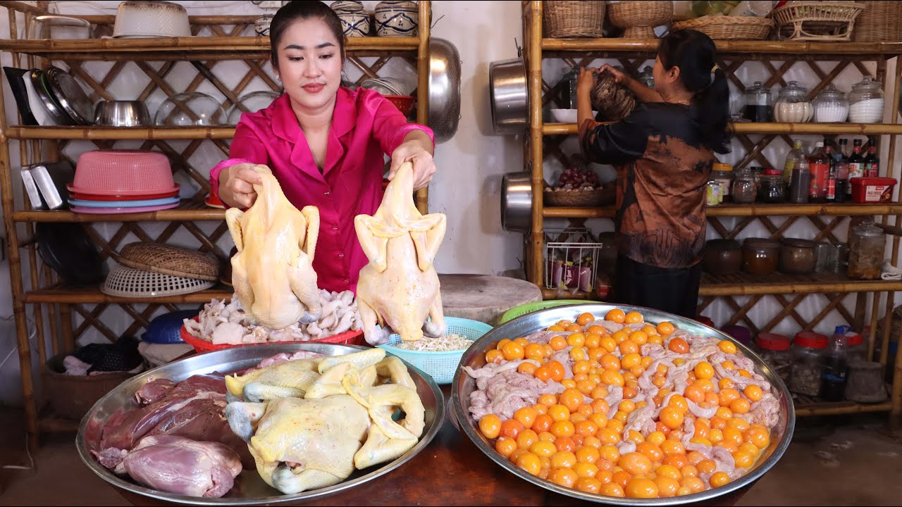 Rural family life – Chicken ovary and chicken recipe – Delicious and healthy food cooking Rural family life - Chicken ovary and chicken recipe - Delicious and healthy food cooking