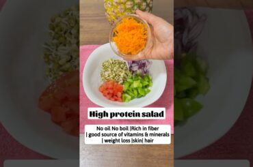 5 Mints Healthy Breakfast |No Cooking | low calorie #proteinsalad #healthyfood #salad #sprouts