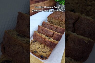 Moist, Soft & Healthy Almond Flour Banana Bread! #BananaBread #HealthyBaking #GlutenFree #LowSugar