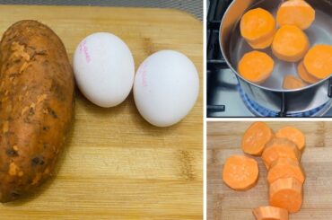Do not eat bread! Try this healthy and delicious sweet potato and egg recipe#foryou #youtube #asia