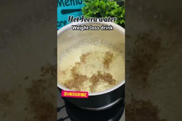 Hot jeera water drink for weight loss #weightloss #morningdrink #healthyfood #shorts #viraldrinks