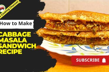 How to Make SPICY Cabbage Masala Sandwich Recipe