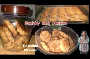 Healthy oats cookies,  homemade oats and aata biscuits ,cookies recipe. No maida, aotscookies