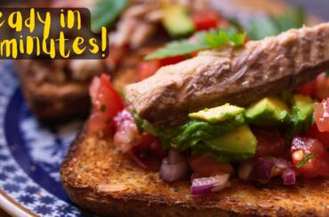 Healthy Breakfast Ideas from the Mediterranean - Mackerel & Guacamole on Toast