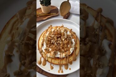 crumble apple protein cake #dessert #proteincake #healthyfoodinspo #breakfastrecipes #pancake