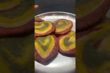 Rainbow Puri Recipe #puri #poori #rainbow #colorful #healthy #recipe