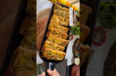 Cheese Garlic Corn Toast - An Easy & Delicious Snack Recipe! #airfryerrecipe