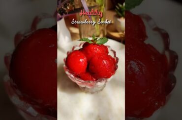 Low Calorie Strawberry Icecream / Sorbet. #shorts #ytshorts #icecream #healthy #strawberrysorbet