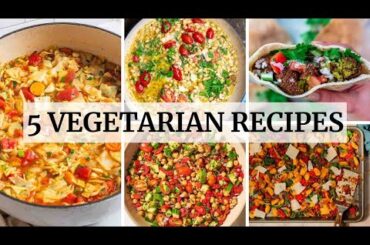 5 Easy Vegetarian Recipes (Healthy Mediterranean Diet Recipes!)