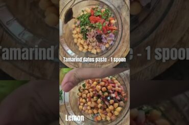 Tangy Chickpea salad #easyrecipes protein salad #chanamasala #healthyeating #savorysnacks