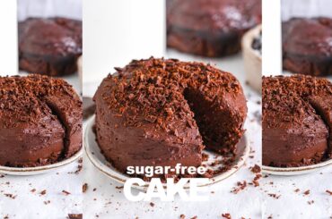 Easy Sugar-free Chocolate Cake with Frosting | 83 KCAL ONLY!!!