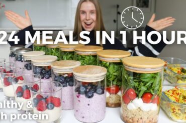 1 Hour Healthy & High-protein Meal Prep | 100G+ protein