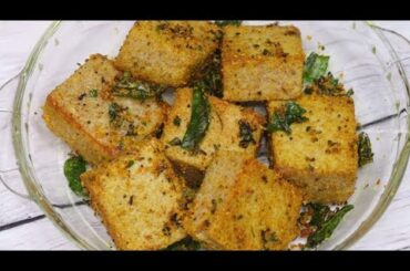 High Protein Healthy Low Oil Breakfast/Lunchbox recipe | Chana Rice Dhokla recipe | Weight Loss Diet