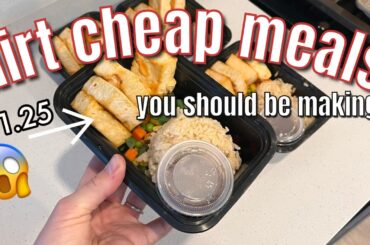 Dirt Cheap Meals You Should Be Making! $1 Meals Ideas! Cheap Healthy Meals that DON’T SUCK!