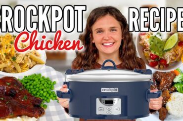 6 TASTY CHICKEN CROCKPOT DINNERS | The EASIEST Chicken Slow Cooker Recipes | Julia Pacheco