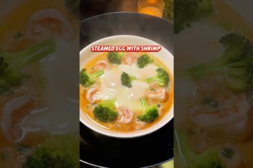 Steamed Egg with Shrimp #eggrecipe #simplerecipe #easyrecipe #steamedegg #lowcalorie #lunchideas
