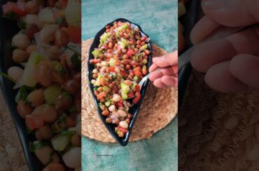 High Protein Salad Recipe | Black Chana and Peanut Salad | Weight loss Recipe #shorts #salad