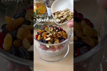 Make this superfood chia pudding for breakfast #healthy #ytshorts
