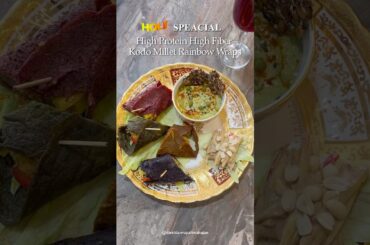 High protein high fibre healthy rainbow kodo millet wraps | healthy lunch recipes | millet recipe