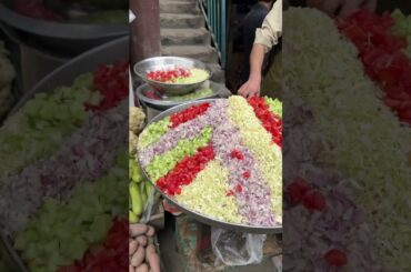 Chickpea chaat mixed with fresh salad for a flavorful and healthy snack #shorts #fyp #food