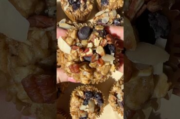 Bluberry almond power muffin! Full recipe in comments! #recipe #baking #easyrecipe #muffins #healthy