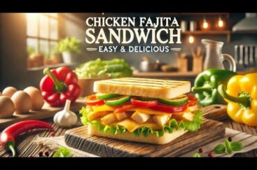 Chicken Fajita Vegetable Sandwich Recipe | Healthy & Delicious Sandwich | Easy Homemade Sandwich"