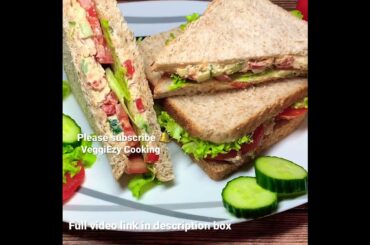 Simple & delicious no cook Cream Cheese Sandwich in 5 minutes #shorts #youtubeshorts #vegsandwich