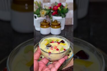 Fruit Custard Recipe | Fruit Salad | How To Make Fruit Custard | Mixed Healthy Fruit Salad #shorts