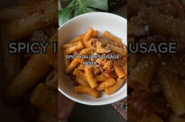 Spicy Italian sausage pasta recipe - easy healthy dinner idea #healthyfood #easyrecipes
