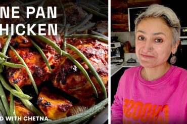 ONE PAN CHICKEN RECIPE - Healthy yogurt harissa chicken!