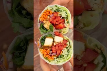 Giant Spring Roll! Healthy Lunch Idea #lunchtime #springroll #plantbased